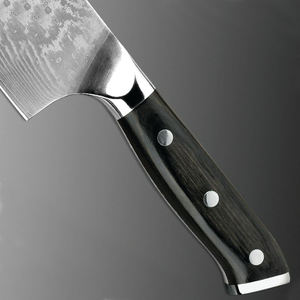 Chef de cuisine en acier damas fait à la main intelligent couteau de coupe de légumes personnalisé de haute qualité Pakka manche en bois gaine en cuir carbone - Product Image 2