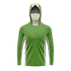 Personalizado bajo MOQ sublimación Impresión de secado rápido poliéster rendimiento pesca Sudadera con capucha UPF 50 camisa de pesca con capucha - Product Image 1