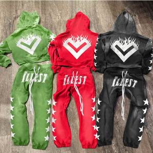 ชุดวอร์มผ้าฝ้ายฟอกตามสั่งปักไหล่ตกสไตล์ฝรั่งเศสชุดวอร์มบ็อกซี่ดีไซน์ทันสมัย - Product Image 6