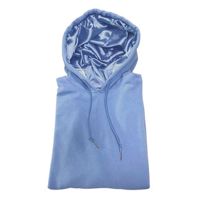 Sweats à capuche unisexes de luxe doublés de satin marron 100% coton teint uni OEM Streetwear numérique personnalisé pour l'hiver vente en gros Design - Product Image 1