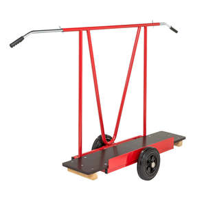Red Plastic Panel <b>Trolley</b> KM142654-R Industrial Shopping Hand <b>Trolley</b> 100kg Load Capacity Four-Wheel OEM Customizable <b>Platform</b> - Product Image 1
