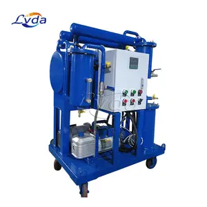 Máquina de decoloración de aceite de turbina hidráulica de purificador de aceite de vacío de rango superior