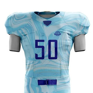 Nouveauté, uniforme de football américain personnalisé pour hommes, haute qualité, 100% polyester, respirant, confortable, manches courtes, vente en gros - Product Image 3