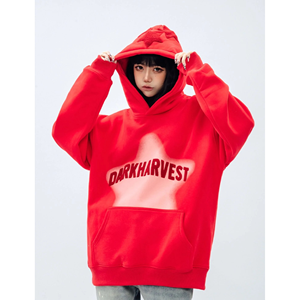 Femmes à la mode Y2K Streetwear surdimensionné goutte épaule Chenille broderie à capuche hiver automne chaud confortable avant dos à capuche - Product Image 2