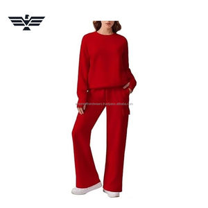 Wholesale Premium <b>Women's</b> Hooded Casual Black Two-Piece <b>Lounge</b> Set | Short Sleeve Top Wide Leg Cargo <b>Pants</b> | Solid Front - Product Image 5