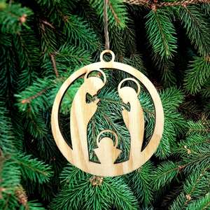 Evergreen Elegance Decoración única de árbol de Navidad de madera Decoraciones navideñas superiores - Product Image 1