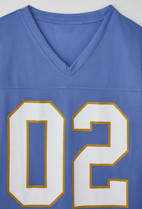 Camiseta de poliéster 100% personalizada, camiseta recortada de fútbol con estampado Digital, camiseta de secado rápido, malla cuadrada de gran tamaño para hombres, fútbol de talla grande - Product Image 2
