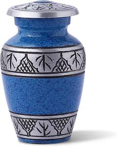 Urna Funeraria Clásica Mini Verde para Cenizas, Urna Conmemorativa de Metal Pequeña para Guardar Recuerdos - Product Image 4