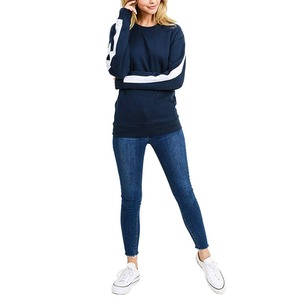 Sweat-shirt oversize pour femme Kamro Sport, col rond, manches longues, imperméable, respirant, en toile polyester/coton, imprimé par décharge - Product Image 6