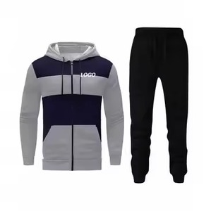 ชุดกีฬามีซิปสำหรับผู้ชายชุดวอร์มเนื้อผ้านุ่มสบายระบายอากาศได้ดีชุดวอร์มสำหรับผู้ชาย - Product Image 5