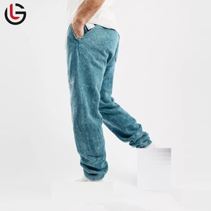 2025 pantalones transpirables lavados con ácido para correr, pantalones de chándal para hombre, pantalones gruesos de algodón para la calle a la venta - Product Image 3