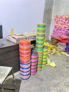 Custom Eco-Friendly Handloom reciclado playa bolsas de cosméticos de moda tejido a rayas estuches de compras de plástico con cremallera reutilizable - Product Image 4