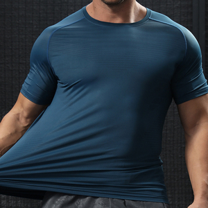 T-shirts de gymnastique pour hommes séchage rapide à manches courtes respirant extensible Streetwear haute qualité en vrac vente en gros conception vierge - Product Image 3