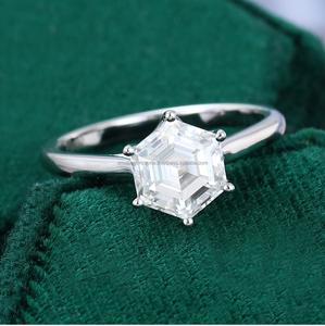 1 anillo de compromiso solitario de diamante de 3 quilates Ajuste de canal chapado en oro IGI certificado regalos de aniversario de boda - Product Image 4