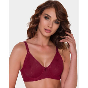 Soutien-gorge minimiseur en dentelle à armatures, motif uni, confortable, sexy, lingerie une pièce, crochets réglables, rembourrage fin respirant - Product Image 6