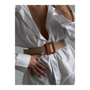 Ceinture élastique tressée à boucle pour femme, ceinture de veste, ceinture de chemise, ceinture de robe - WICKER - Product Image 6