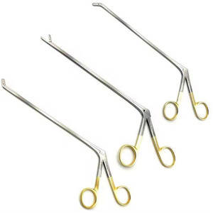 Nouveau lot de 3 rongeurs pour disques intervertébraux de laminectomie, droits, inclinés vers le bas, vers le haut, 3 mm x 22 cm - Product Image 2