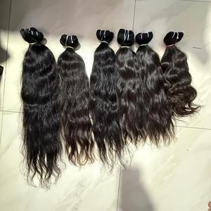 Fourniture directe en gros de l'Inde Extensions de cheveux humains indiens vierges bruts à double extrémité étirée Couleur naturelle - Product Image 1