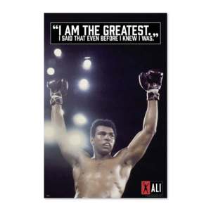 Modern Style for Muhammad Ali <b>Poster</b> "I Am the Greatest" Made of Paper for Wall Decor - Product Image 1