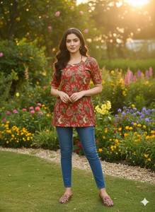 Top chic jaune moutarde à fleurs avec une coupe moderne - Product Image 2