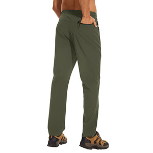 Pantalones de Hombre de Alta Calidad, Color Sólido, 100% Algodón, Tejido de Punto, Bordados, Antiarrugas, Servicio OEM, Cintura Elástica - Product Image 2