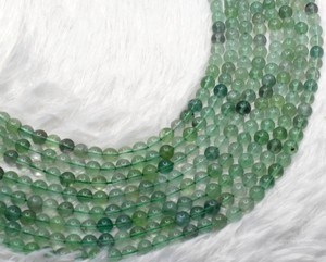Cuentas de cristal de fluorita verde natural de primera calidad de 8 mm, redondas, para la fabricación de joyas y meditación, a precio de mayoreo. - Product Image 4