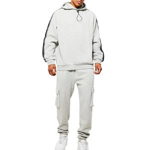 Vente en gros de survêtements personnalisés pour hommes de haute qualité 100% coton de grande taille survêtements vierges de luxe pour hommes lourds pour hommes - Product Image 5