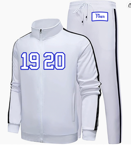 Ensemble survêtement deux pièces pour femmes Zeta Phi Beta Sorority 1920, sweat-shirt brodé et pantalon de jogging, bleu royal, molleton grec - Product Image 1