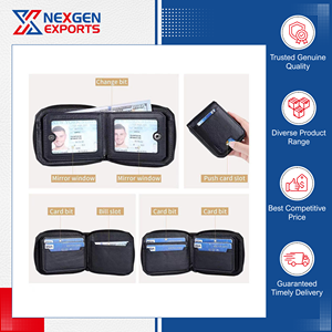 Nouvel arrivage : Porte-cartes de crédit en cuir véritable, minimaliste, anti-RFID, avec fermeture éclair – Qualité supérieure, vente en gros compétitive - Product Image 5