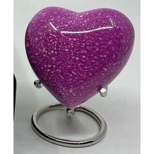 Urne de crémation en forme de cœur de qualité exclusive avec support Urnes de cendres faites à la main Souvenir des humains et des animaux de compagnie Urnes de crémation bon marché - Product Image 2