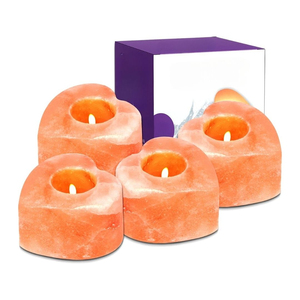 Hand Carved Himalayan <b>Pink</b> Salt Crystal <b>Candle</b> Holder Durable Custom Size Natural Crafts for Home Decor and Wellness Ambience - Product Image 3