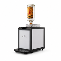 Refroidisseur à vin HJC OEM personnalisé à 2 bouteilles avec lumière LED, 100W, qualité commerciale, en acier inoxydable, pour comptoirs de bars et hôtels