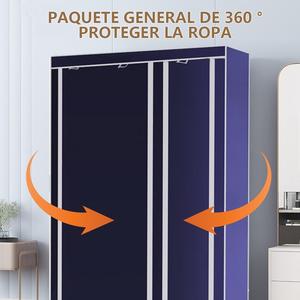 Guardarropa armadio armatibile Portatil Blanco con Tela y Cortina - Mueble Organizador Perchero - Product Image 1