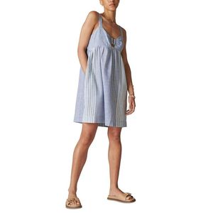Abito Babydoll Senza Maniche Blu da Donna Lucky Brand, Traspirante con Vita Elastica, Taglia X-Large per Occasioni Informali - Product Image 1