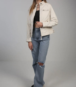 Women's Winter <b>Coat</b> <b>with</b> Sheep <b>Fur</b> Cotton Knitted Pure <b>Leather</b> Fabric New Fashion Genuine <b>Leather</b> Jacket - Product Image 6