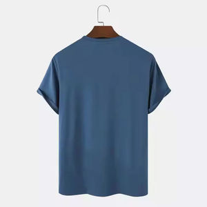 T-shirts Homme Respirants Personnalisables en Polyester/Coton, Anti-boulochage, Légers, à Manches Courtes, Col Contrastant, Durables et les Plus Vendus - Product Image 2