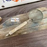 Premium Handheld Wooden Magnifier with Crystal Clear Lens for Jewelry Coins Stamps Reading and Hobby Use