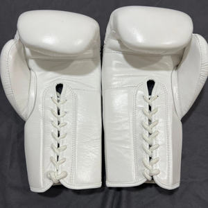 Gants de boxe en cuir Winning, équipement de combat professionnel, qualité supérieure, 100% cuir véritable, lacets, blanc, gants d'entraînement de boxe - Product Image 3