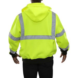 Hi Vis Custom Garment <b>Security</b> Uniform Reflective Winter Safety Work Wear Logo Jacket for Men - Product Image 2