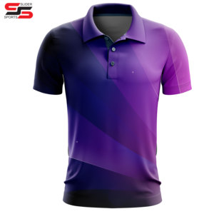 Sublimación pura Camisetas de malla de alta calidad para hombre Botones verdes al por mayor Polos de poliéster para hombre personalizados - Product Image 3