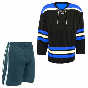 Conjuntos de uniformes de hockey sobre hielo multicolor personalizados 100% poliéster de secado rápido transpirable hombres adultos ropa de equipo universitario - Product Image 4
