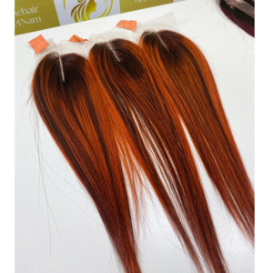 Fermeture de racine foncée 2*4 2*6 faisant des perruques femme noire Extensions de cheveux Machine trame faisceaux haut de gamme qualité cheveux humains - Product Image 1