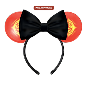 Diadema Personalizada de Fábrica de H.E.R. Accesorios Hechos a Medida, Diseño de Orejas de Ratón con Bandera de Kirguistán con Preaprobación - Product Image 1