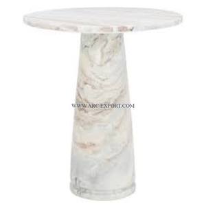 Mesa de centro de mármol macizo para el hogar y eventos, mesa auxiliar de mármol blanco clásico hecha a mano de primera calidad a un precio asequible - Product Image 5