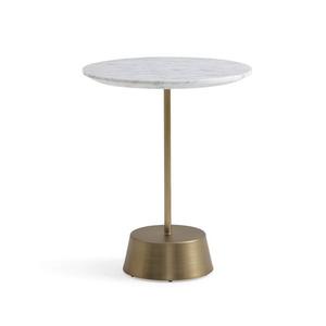 Mesa de centro de metal de hierro fundido con acabado antiguo de latón de forma redonda para decoración, mesa auxiliar para sala de estar - Product Image 5