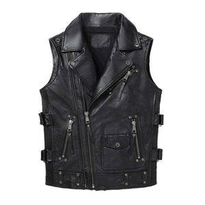 Último diseño Chaleco de cuero al aire libre ropa casual transpirable de alta calidad Chaleco de cuero de estilo personalizado para los hombres - Product Image 1