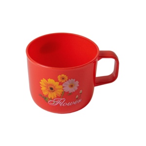 Colorful BPA Free PP <b>Plastic</b> Mugs Bulk Digital Printed Round Beverage <b>Cups</b> with Handle Canteen Food Stall Restaurant Drinkware - Product Image 3