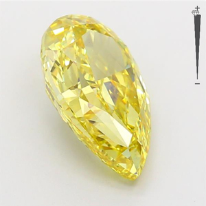 เพชรลูกแพร์3.50 CT สีเหลืองแฟนซีความคมชัด Vs1 CVD ห้องปฏิบัติการที่ปลูกเพชรหลวมสำหรับการทำเครื่องประดับเพชร - Product Image 4