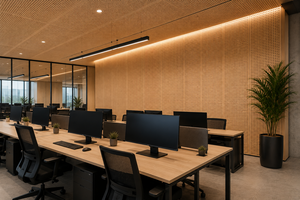 Paneles Acústicos de Madera, MDF Perforado, Absorbentes de Sonido, Diseño Minimalista para Oficinas, Hecho en España - Product Image 6