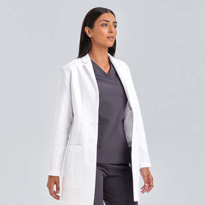 Bata de Enfermera Quirúrgica a Medida, Bata de Laboratorio Unisex, Tejido Liso, Apariencia Limpia, Uniforme de Trabajo Elegante para Uso Hospitalario, Doctor - Product Image 3